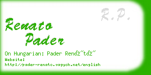 renato pader business card